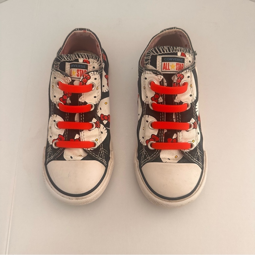 Rare Converse Hello Kitty Chuck Taylor Toddler Black Low Top Sneakers Size 10